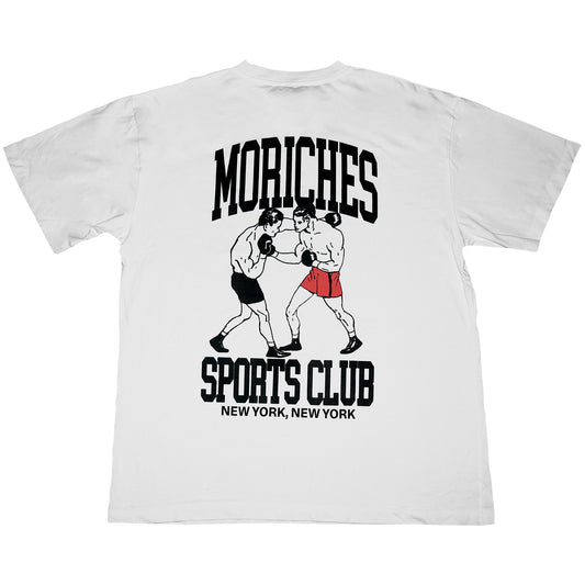 MORICHES SPORTS CLUB White Boxer Tee